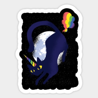 Funny Cat Unicorn Sticker